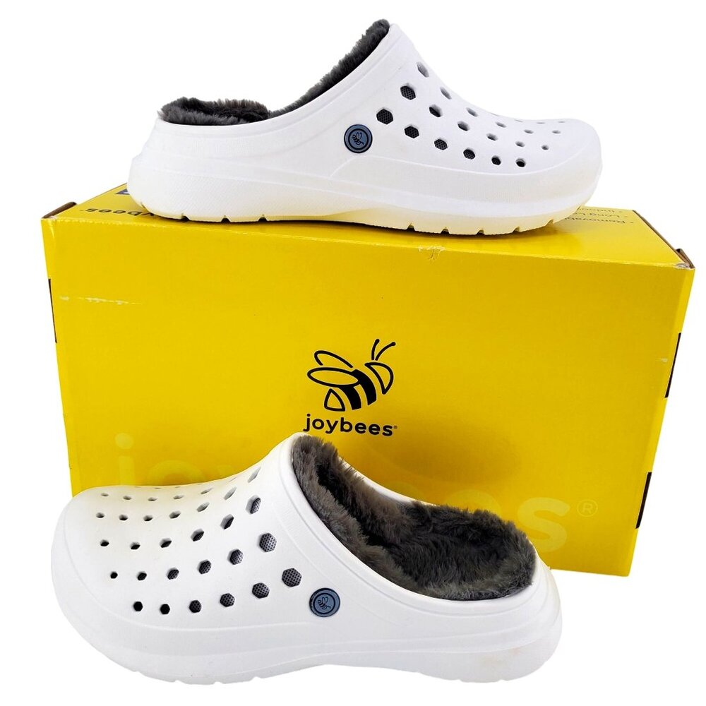 Joybees 7 Cozy Clog Slip-on Faux Fur Waterproof Shoes Washable House Winter